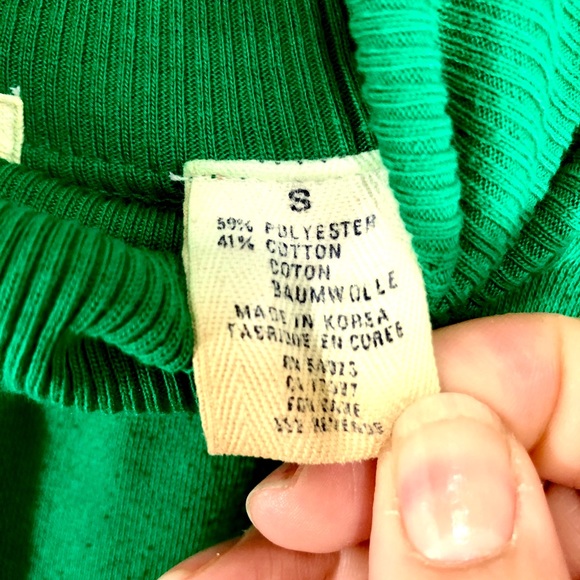 GAP Fleece Women’s Emerald Green Turtleneck Sweater Pullover Long Sleeve Size S - Picture 8 of 10
